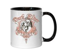Dark Rider Undead Knight Pink Graphic Ceramic Tea Coffee Mug Black