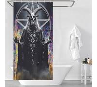 Dark Rituals The Goat God's Awakening Bath Shower Curtains Mildew Quick Drying Proof Resistant Modern Fabric Bathroom Decor Set for Home Bathroom Toile Hotel Decor 35.43x70.87Inch（90x180cm）