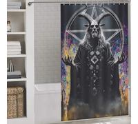 Dark Rituals The Goat God's Awakening Shower Curtains Mould Proof Waterproof Polyester Fabric Modern Fabric Bathroom Decor Set for Bathroom Bathtub Apartment Decor 53.54x70.87Inch（136x180cm）