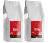 Dark Roast Crema Strong Espresso Coffee Beans 1kg - Brown Bear Mambo Italiano Blend - Strength 5 - For All Coffee Machines - Donation to Free The Bears (Pack of 2)