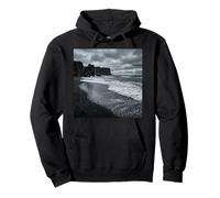 Dark Rocky Coast Storm Waves Dramatic Ocean Shore Pullover Hoodie