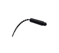 Master Series Rod Sounding Dilator - Black Dark Rod Vibrating Beaded Sound Silicone