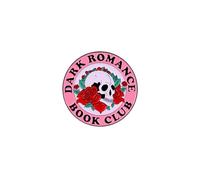 Dark Romance Book Club Gothic Skull Rose Enamel Pin, Spooky Romance Bookish Pin Brooch, Funny Reading Gift For Dark Reader Book Lover Bibliophile, Romantic Goth Reader Brooch Badge, Bookish Gothic