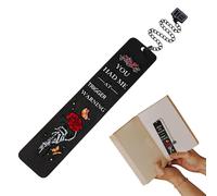 Dark Romance Book Marks | Aesthetic Gothic Book Page Marker Bookish Supplies | Spicy Goth Bookmark with Skeleton Hand Rose - for Adults Avid Readers Club Members Boyfriend Girlfriend Wife Husband Dail