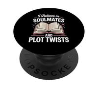 Dark Romance Book Men Women Believe Soulmates Plot Twists PopSockets Adhesive PopGrip