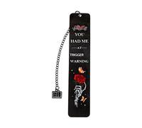 Dark Romance Bookmarks - Gothic Aesthetic Page Marker Holder | You Had Me On Activation Warning Bookmark for Adults, Avid Readers, Club Members, Boyfriend, Girlfriend,