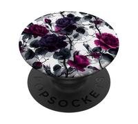 Dark Romance Goth Floral Gothic Red Rose Flower Black PopSockets Adhesive PopGrip