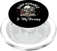 Dark Romance Is My Therapy Book Lover Merch Trigger Warning PopSockets PopGrip for MagSafe
