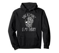 Dark Romance Is My Therapy Book Lover Merch Trigger Warning Pullover Hoodie