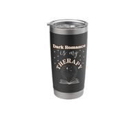 Dark Romance is My Therapy Spicy Book Merch Trigger Warning Stainless Steel Insulated Tumbler