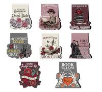 Dark Romance Magnetic Bookmarks: 8 Pcs Gothic Skull Book Marks, Dark Romance Merch, Romantasy Page Markers, Bookish Gifts Reading Women Book Lovers