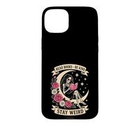 Dark Romance Read Books Be Kind Stay Weird Reading Skeleton Case for iPhone 15 Plus