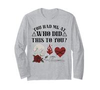 Dark Romance Reader Romantasy Bookish Merch Who Did This You Long Sleeve T-Shirt