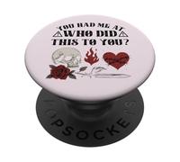 Dark Romance Reader Romantasy Bookish Merch Who Did This You PopSockets Adhesive PopGrip
