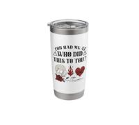 Dark Romance Reader Romantasy Bookish Merch Who Did This You Stainless Steel Insulated Tumbler