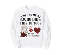 Dark Romance Reader Romantasy Bookish Merch Who Did This You Sweatshirt