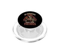 Dark Romance Reader Skeleton My Bookmarks Have Seen Things PopSockets PopGrip for MagSafe
