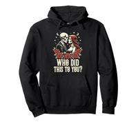 Dark Romance Reader Skeleton Who Did This To You Pullover Hoodie
