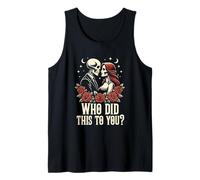 Dark Romance Reader Skeleton Who Did This to You Tank Top