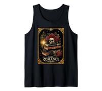 Dark Romance Reader Skull Floral Books Art Tank Top