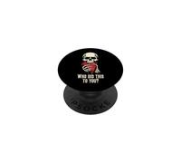 Dark Romance Reader Trope Skull Who Did This To You PopSockets Adhesive PopGrip