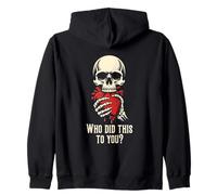 Dark Romance Reader Trope Skull Who Did This To You Zip Hoodie