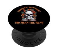 Dark Romance You Had Me At Trigger Warning Bookish Merch PopSockets Adhesive PopGrip