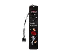 Dark Romantic Bookmark Book Page Holder Reading Accessories | Skull Hand Roses Bookmark for Novel Readers for Adults Book Friends Writers Reading at Home and on the Go