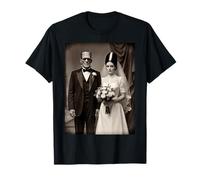 Dark Romantic Frankenstein Wedding Party Halloween Vibe T-Shirt