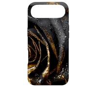 Dark Rose Gold Dripping Dewdrop Floral Art Case for iPhone Air
