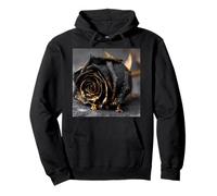 Dark Rose Gold Dripping Dewdrop Floral Art Pullover Hoodie
