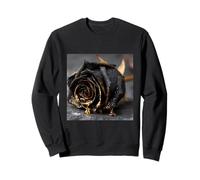 Dark Rose Gold Dripping Dewdrop Floral Art Sweatshirt