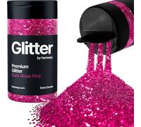 Dark Rose Pink Glitter Shaker, 130g Chunky Glitter, Crafts 1/24" Metallic Flake Dark Rose Pink Sequins, Resin & Epoxy Crafts, Decorating, Halloween, Christmas Nail, Face, Hemway