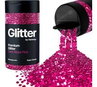 Dark Rose Pink Glitter Shaker, 130g Super Chunky Glitter, Crafts 1/8" Metallic Flake Dark Rose Pink Sequins, Resin & Epoxy Crafts, Decorating, Halloween, Christmas Nail, Face, Hemway