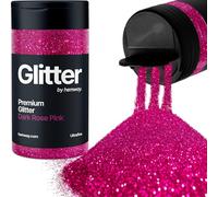 Dark Rose Pink Glitter Shaker, 130g Ultrafine Glitter, Crafts 1/128" Metallic Flake Dark Rose Pink Sequins, Resin & Epoxy Crafts, Decorating, Halloween, Christmas Nail, Face, Hemway