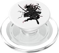 Dark Samurai Warrior Katana Woodblock Art PopSockets PopGrip for MagSafe