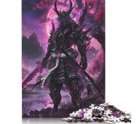 Dark Samurai Warrior Puzzles 500 Piece Puzzle Adult Jigsaw Puzzle Educational Game Challenge Toy 500pcs (52x38cm)