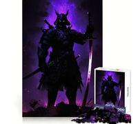 Dark Samurai Warrior with Glowing Sword 1000 Piece Jigsaw Puzzles for Adults Teenagers Logic Game Precise Joint Pattern Assemble Room Accent (38x52cm)
