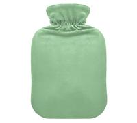 Dark Sea Green Solid Color Pure Plain Water Bottle for hot Water with Soft Cover, 2L hot compresses for The Body for Hand Feet Warmer, Neck Shoulder Warmer, compresas calientes para el vientre