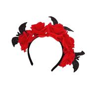 Dark Series Bat Flower Headband For Women Girl Day Of The Death Hairband Witch Costume Headwear Halloween Accessories Dark Series Headpiece