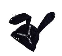 Dark Series Rabbits Ears Hat For Teens Girl 2000s Cosplay Costume Caps Winter Warm Headwear Outdoor Street Hat Punk Headwear Cosplay Anime