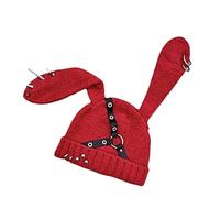 Dark Series Rabbits Ears Hat For Teens Girl 2000s Cosplay Costume Caps Winter Warm Headwear Outdoor Street Hat Punk Headwear Cosplay Anime