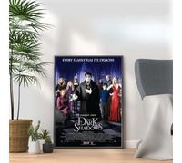 Dark Shadows 2012, Gothic Movie Art Prints of Tim Burton - Dark Fantasy Wall Art, Surreal Illustration Posters for Home Decor, Spooky Cute Wall Decor for Fans of Dark Fantasy (A4 Framed (Black))