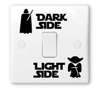 Dark Side Light Switch Vinyl Decal Sticker Set Made Fits All UK EU Light switches Wall Art - Man Cave, Kids Room, Home, Boys, Girls, Children, Adults, Fun Gift idea for Him & Her Games - Complete Set
