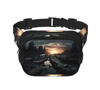 Dark skies Pattern trendy fashionable waist bag, unisex travel sports messenger bag