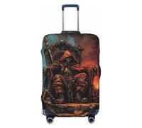 Dark Skull King Throne Travel Luggage Covers - Elasticity Suitcase Covers Protector for Luggage 18-32 Inch