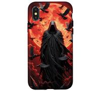 Dark Sorcerer & Blood Dark Moon Ravens Gothic Fantasy night Case for iPhone X/XS