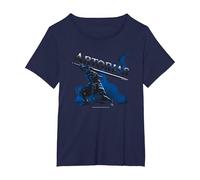 【Dark Souls】 Dark Souls 037 T-Shirt, Women's Plus, Navy Blue, 2X