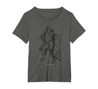【Dark Souls】 Dark Souls 044 T-Shirt, Women's Plus, Asphalt Grey, 4X