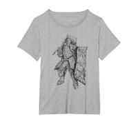 【Dark Souls】 Dark Souls 044 T-Shirt, Women's Plus, Heather Grey, 3X